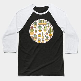 Cactus in Pots Baseball T-Shirt